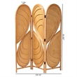bali & pari Kiyoko Natural Rattan Room Divider Wicker Decorative Screen