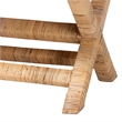 bali & pari Christy Natural Rattan Ottoman Hand Wrapped Wicker Accent Stool