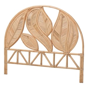 bali & pari Lifen Natural Rattan Standalone Headboard Panel Headboard Queen
