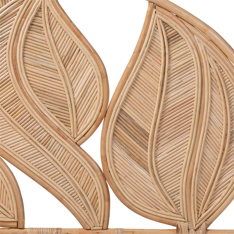 bali & pari Lifen Natural Rattan Standalone Headboard Panel Headboard King