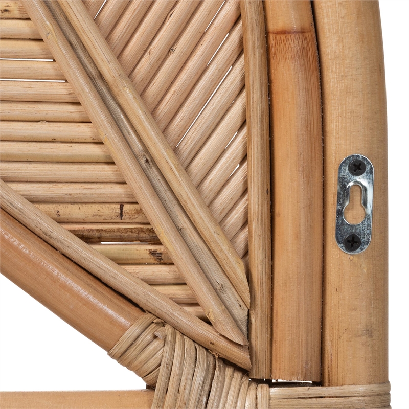 bali & pari Lifen Natural Rattan Standalone Headboard Panel Headboard King