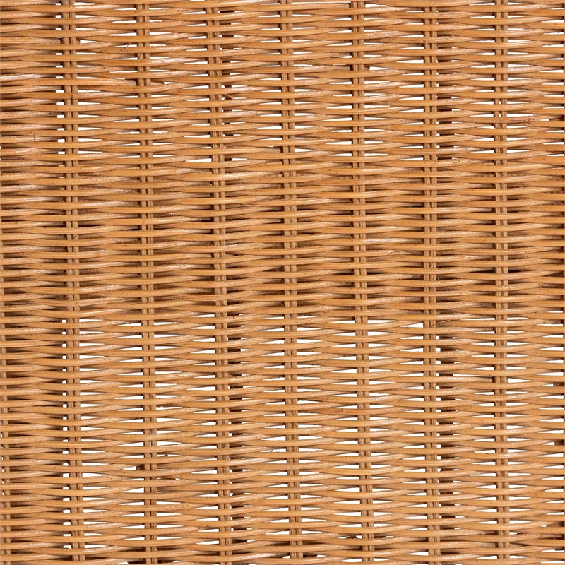 bali & pari Ayala Natural Rattan Accent Bench Handwoven Wicker Accent Seating