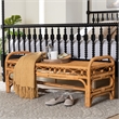 bali & pari Ayala Natural Rattan Accent Bench Handwoven Wicker Accent Seating