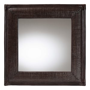 bali & pari Candela Natural Rattan Wall Mirror Handwoven Wicker Accent Piece