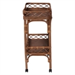 bali & pari Fumiyo Natural Rattan Kitchen Cart Wicker Two-Tier Serving Cart
