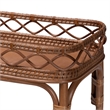 bali & pari Fumiyo Natural Rattan Kitchen Cart Wicker Two-Tier Serving Cart