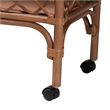 bali & pari Fumiyo Natural Rattan Kitchen Cart Wicker Two-Tier Serving Cart