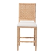 bali & pari Sandy Counter Stool Crafted Wood and Natural Rattan Lounge Seating