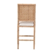 bali & pari Sandy Counter Stool Crafted Wood and Natural Rattan Lounge Seating