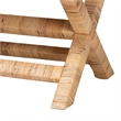 bali & pari Christy Natural Rattan Bench Hand Wrapped Wicker Accent Seating