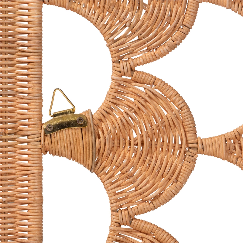 bali & pari Felician Natural Rattan Standalone Headboard Panel Headboard Queen