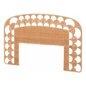 bali & pari Felician Natural Rattan Standalone Headboard Panel Headboard King
