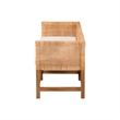 bali & pari Vivan Natural Rattan Bench Handwoven Wicker Accent Seating