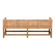 bali & pari Vivan Natural Rattan Bench Handwoven Wicker Accent Seating