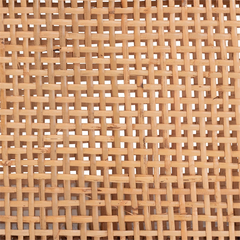 bali & pari Vivan Natural Rattan Bench Handwoven Wicker Accent Seating