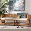 bali & pari Vivan Natural Rattan Bench Handwoven Wicker Accent Seating