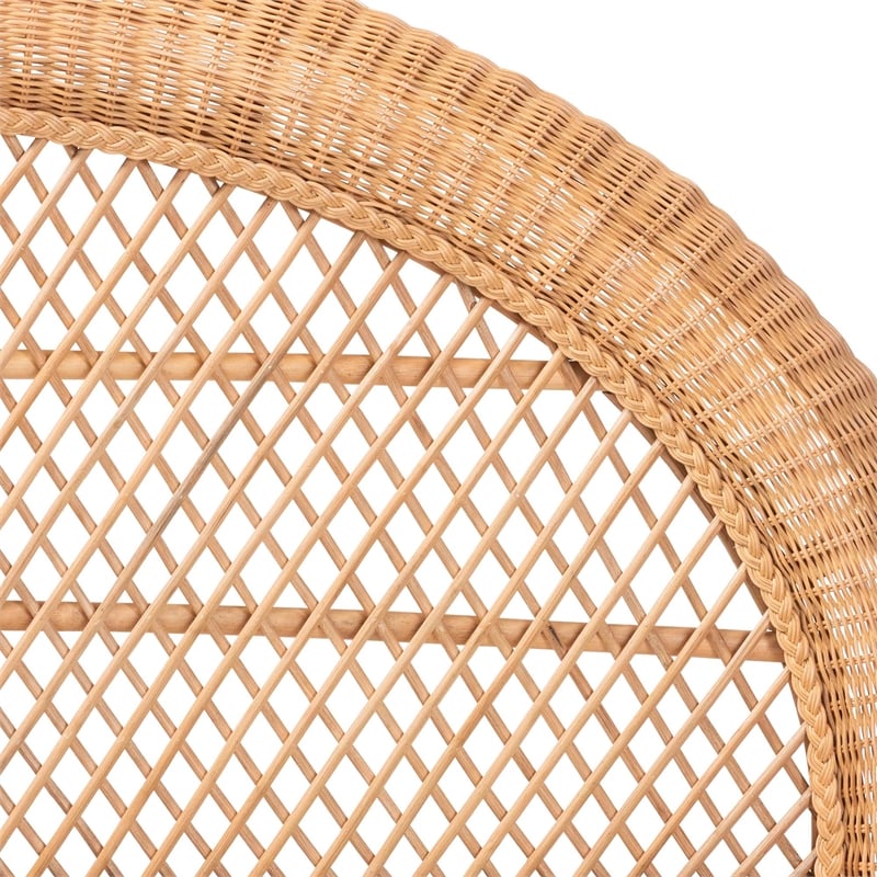 bali & pari Harini Natural Rattan Standalone Headboard Panel Headboard Queen