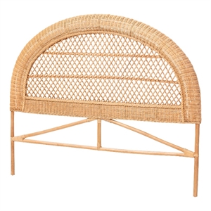 bali & pari Harini Natural Rattan Standalone Headboard Panel Headboard Queen