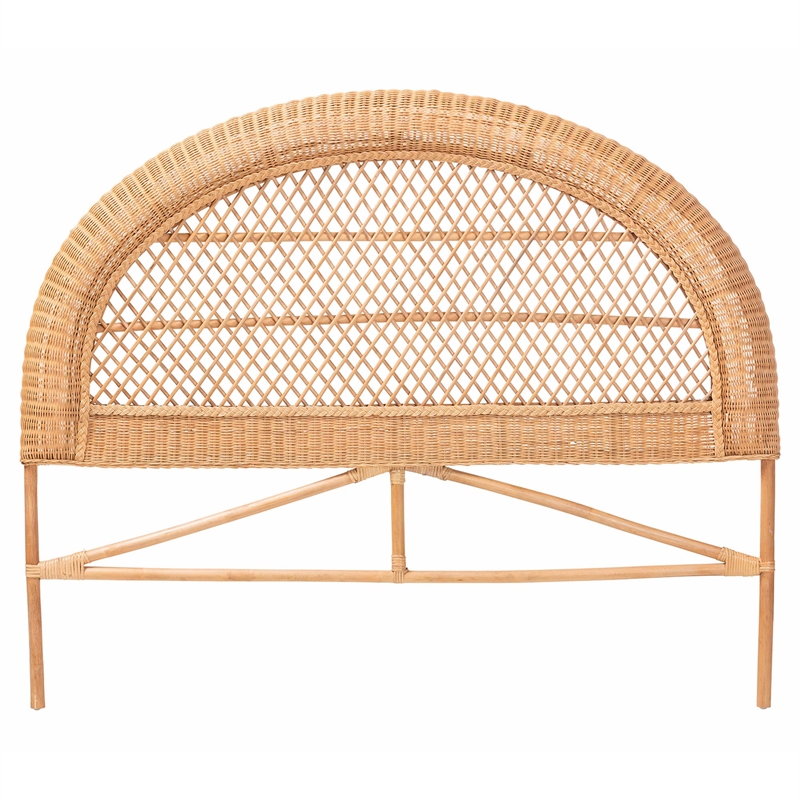 bali & pari Harini Natural Rattan Standalone Headboard Panel Headboard King