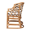bali & pari Veneto Natural Rattan Dining Chair with Scalloped Back