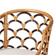 bali & pari Veneto Natural Rattan Dining Chair with Scalloped Back