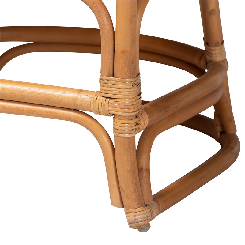 bali & pari Veneto Natural Rattan Dining Chair with Scalloped Back