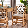 bali & pari Veneto Natural Rattan Dining Chair with Scalloped Back