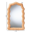 bali & pari Daray Scalloped Natural Rattan Wall Mirror
