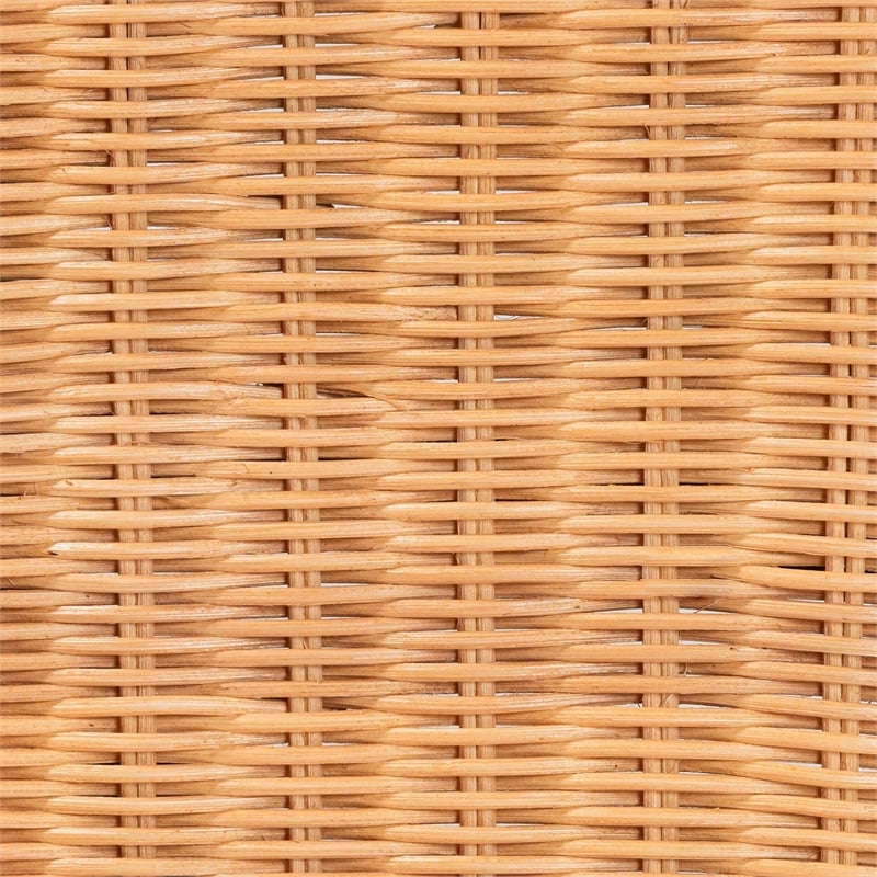 bali & pari Noura Natural Rattan Footstool with Tassel Accents