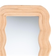 bali & pari Drucilla Fluted Natural Rattan Scalloped Wall Mirror