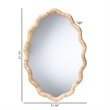 bali & pari Rasida Scalloped Natural Rattan Wall Mirror Oval