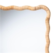 bali & pari Rasida Scalloped Natural Rattan Wall Mirror Rectangle