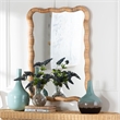 bali & pari Rasida Scalloped Natural Rattan Wall Mirror Rectangle
