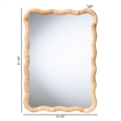 bali & pari Rasida Scalloped Natural Rattan Wall Mirror Rectangle