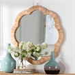 bali & pari Akuna Scalloped Natural Rattan Wall Mirror