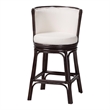 bali & pari Alsip Espresso Rattan Counter Stool with Swivel Seat