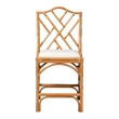 bali & pari Cedric Natural Rattan Counter Stool with Cushioned Seat