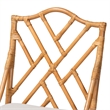 bali & pari Cedric Natural Rattan Counter Stool with Cushioned Seat