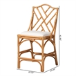 bali & pari Cedric Natural Rattan Counter Stool with Cushioned Seat