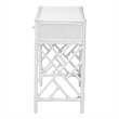 bali & pari Lindie Natural Rattan Writing Desk with Two Drawers White
