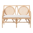 bali & pari Matt Natural Rattan Loveseat with Cane Backrest