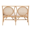 bali & pari Matt Natural Rattan Loveseat with Cane Backrest