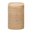 bali & pari Mimi Natural Rattan Checkered End Table with Drawer