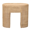 bali & pari Mimi Natural Rattan Checkered End Table with Drawer