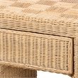 bali & pari Mimi Natural Rattan Checkered End Table with Drawer