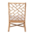 bali & pari Ray Natural Rattan Wingback Armchair with Removable Cushion