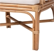 bali & pari Ray Natural Rattan Wingback Armchair with Removable Cushion