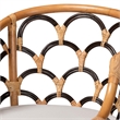 bali & pari Veneto Natural Rattan Counter Stool with Scalloped Back