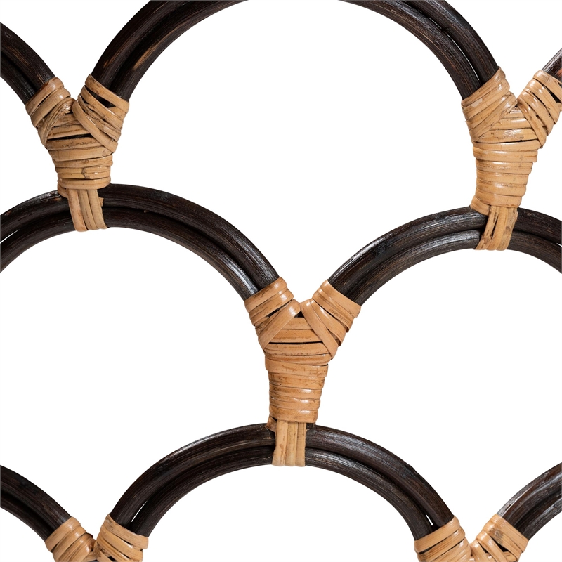 bali & pari Veneto Natural Rattan Counter Stool with Scalloped Back