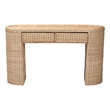bali & pari Mimi Natural Rattan Checkered Console Table with Drawer